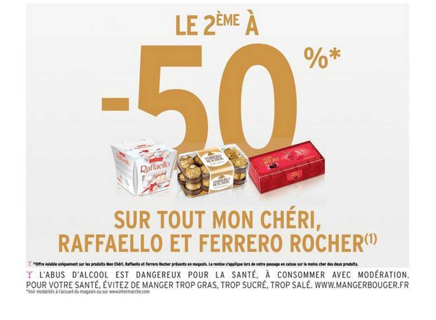 mon chéri, raffaello et ferrero rocher