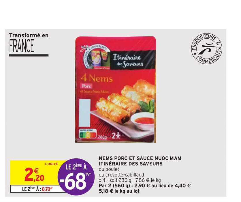 nems porc et sauce nuoc mam itinéraire des saveurs