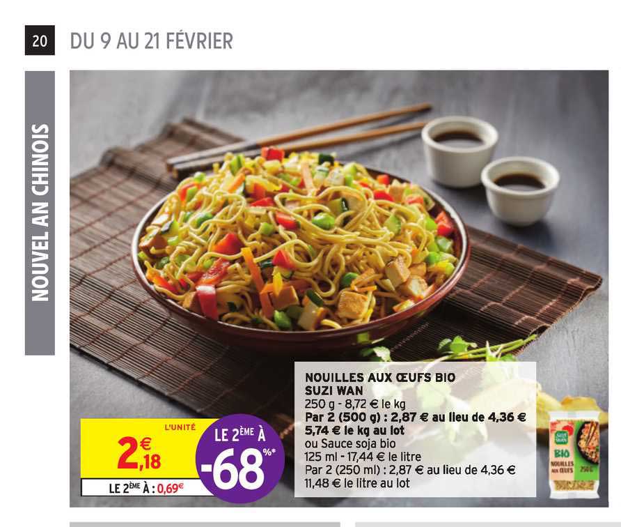 Nouilles Aux Oeufs Bio Suzi Wan