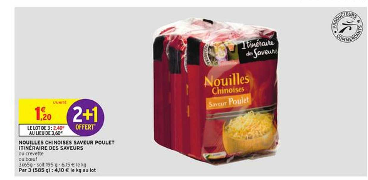 nouilles chinoises saveur poulet itinéraire des saveurs