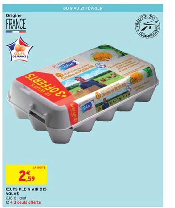 oeufs plein air x15 volaé