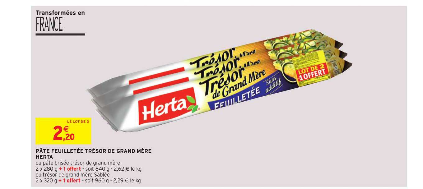 pâte feuilletée trésor de grand mère herta