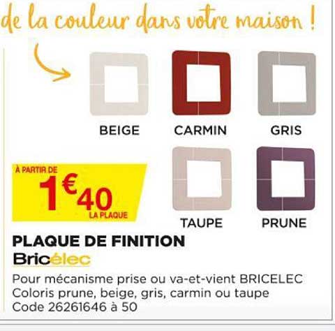 plaque de finition bricélec