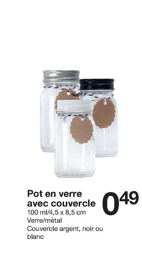 Pot En Verre Avec Couvercle