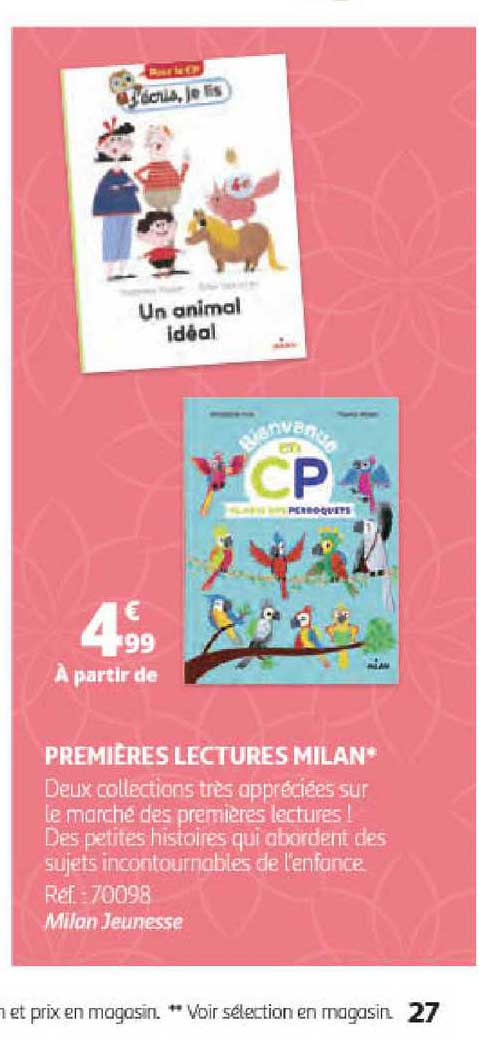 premières lectures milan