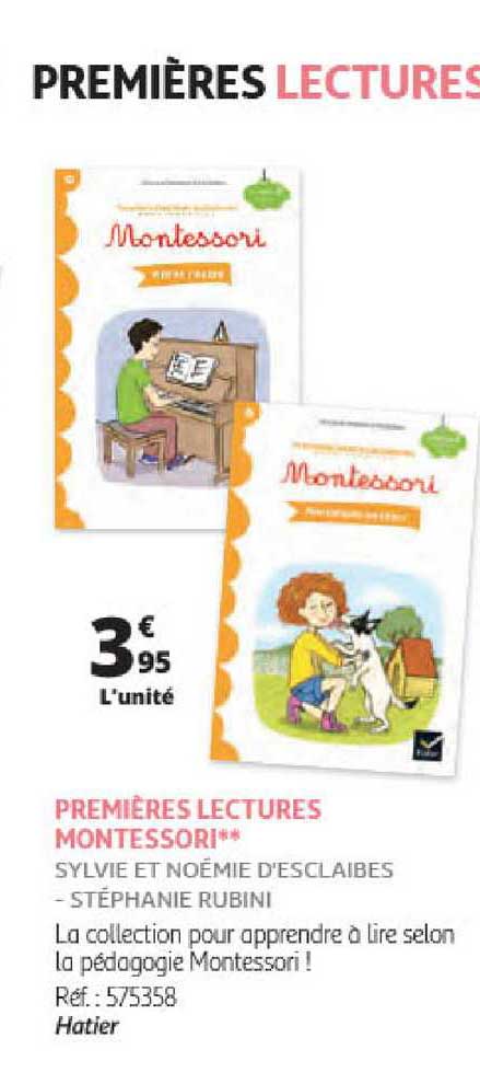 premières lectures montessori