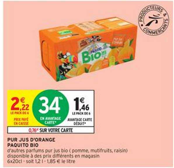 Pur Jus D'orange Paquito Bio