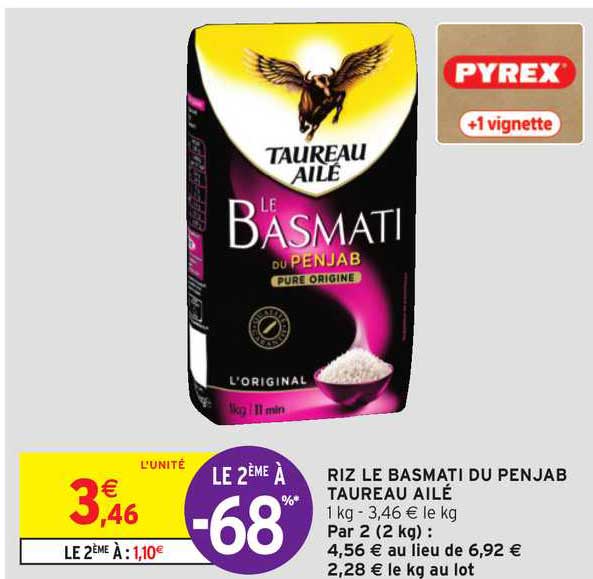 riz le basmati du pen jab taureau ailé