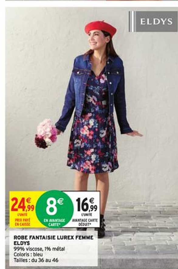 robe fantaisie lurex femme eldys