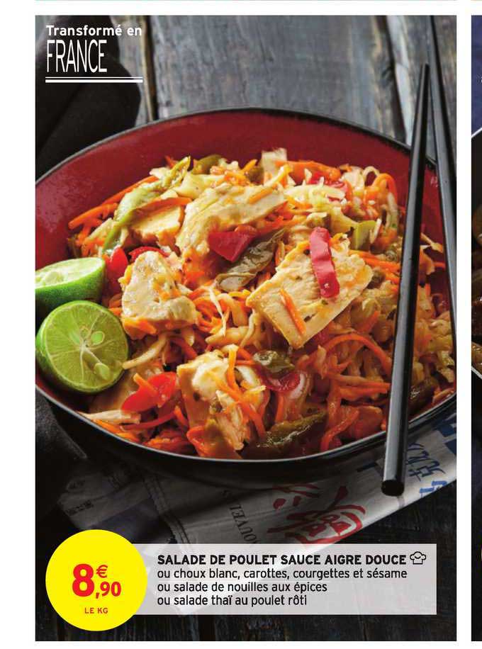 salade de poulet sauce aigre douce