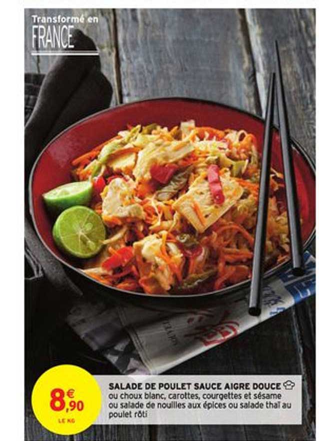 salade de poulet sauce aigre douce