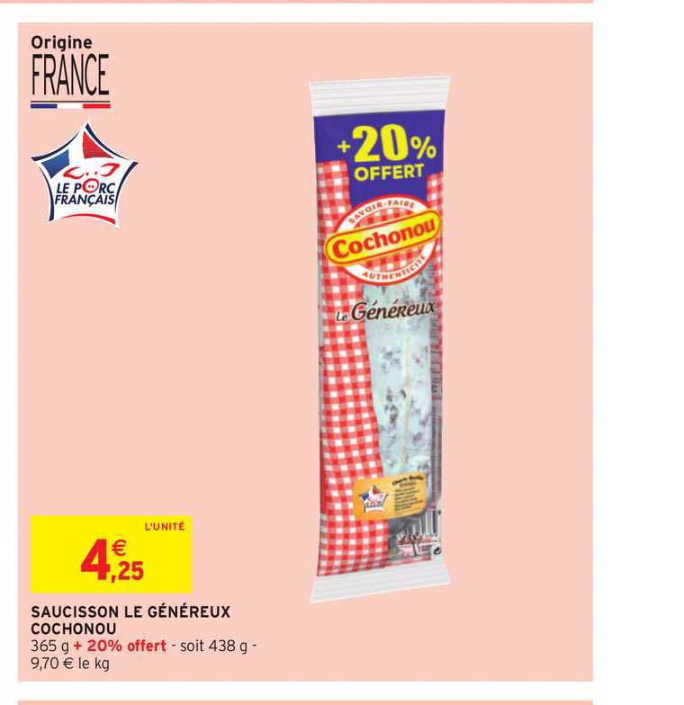 Saucisson Le Généreux Cochonou
