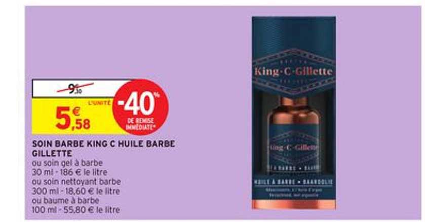 Soin Barbe King C Huile Barbe Gillette