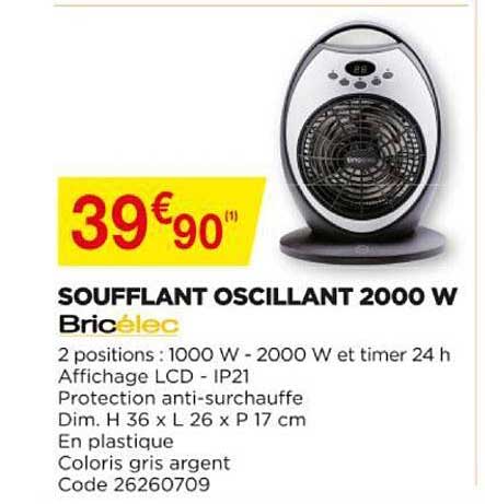 soufflant oscillant 2000 w bricélec