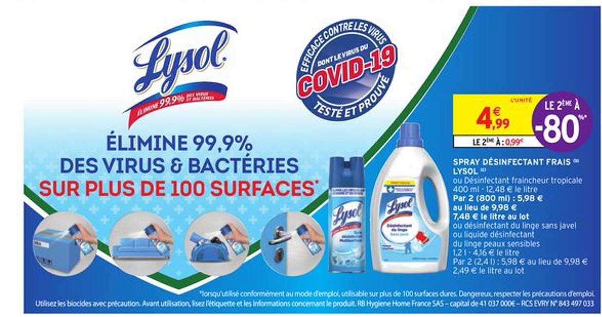 Spray Désinfectant Frais Lysol