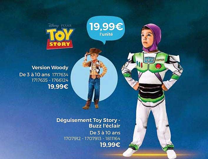 version woody, déguisement toy story - buzz l'éclair