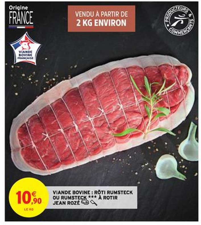 viande bovine : rôti rumsteck ou rumsteck à rotir jean rozé