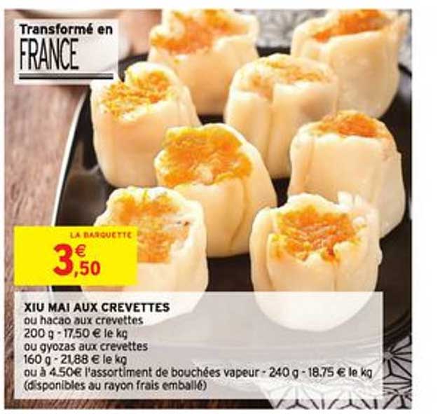 xiu mai aux crevettes