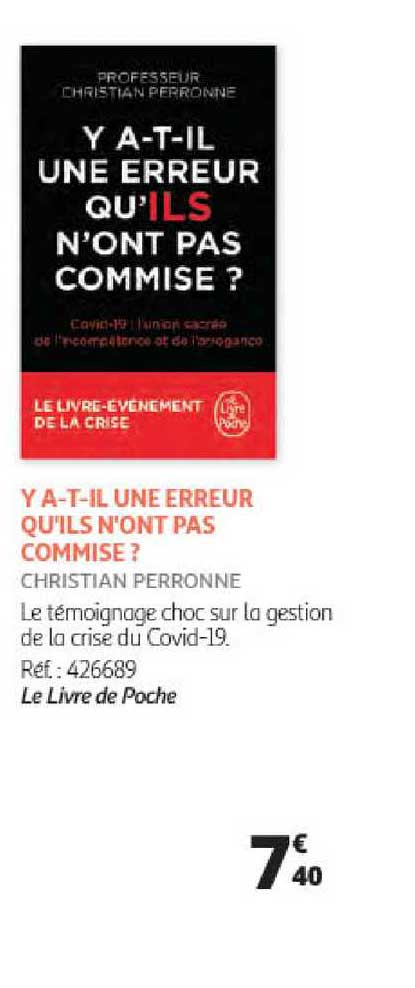 y a-t-il une erreur qu'ils n'ont pas commise ? christian perronne