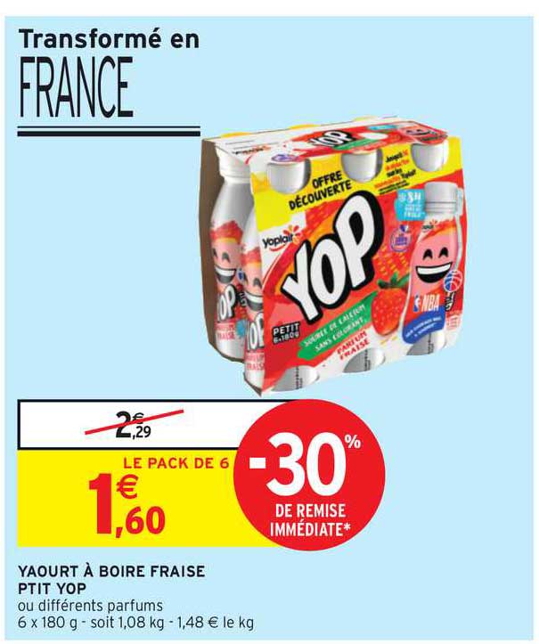 Yaourt à Boire Fraise Ptit Yop