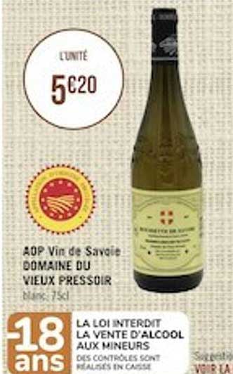 aop vin de savoie domaine du vieux pressoir