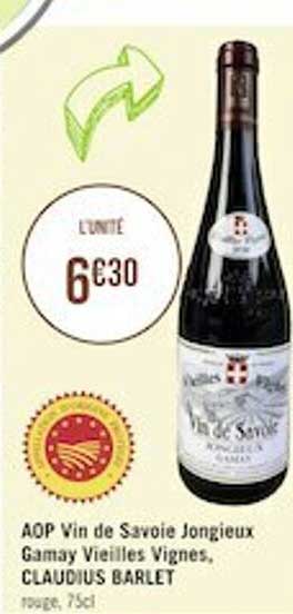 aop vin de savoie jongieux gamay vieilles vignes, claudius barlet
