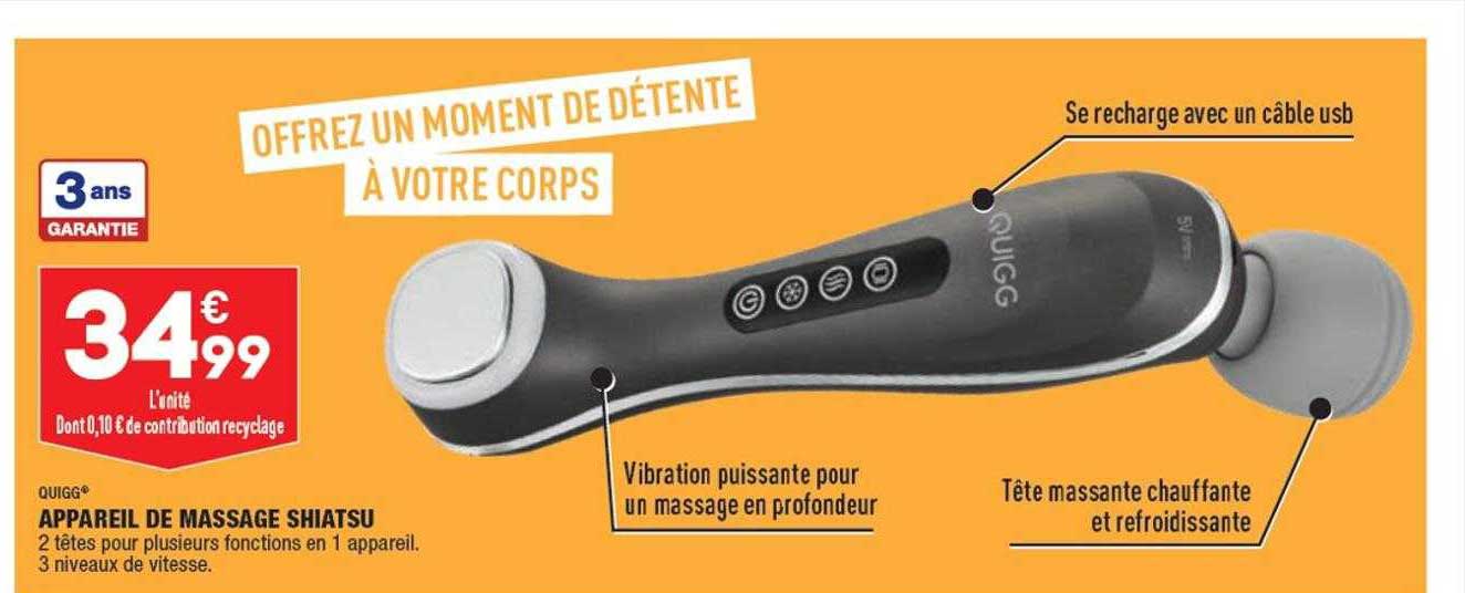 appareil de massage shiatsu quigg