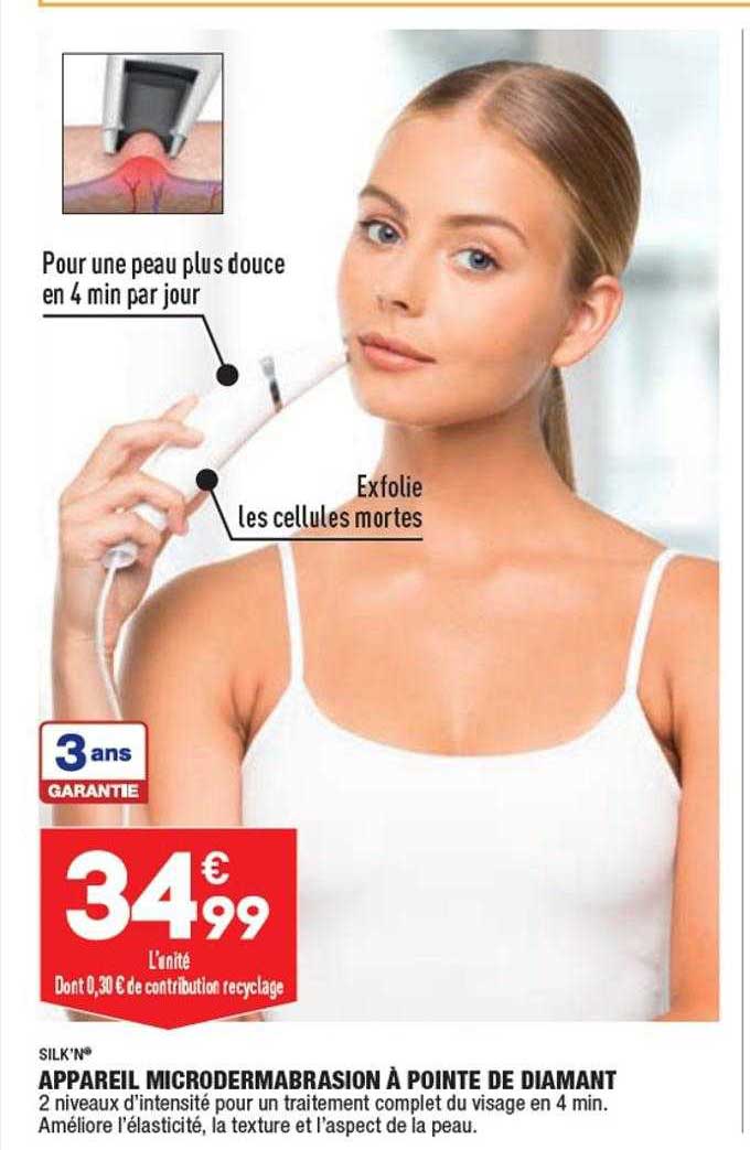 appareil microdermabrasion à pointe de diamant silk'n