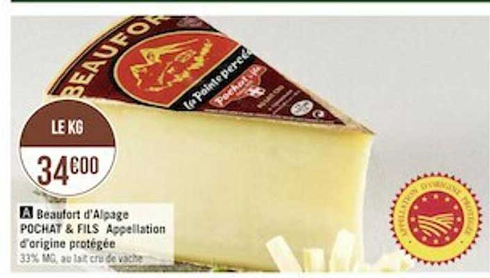 beaufort d'alpage pochat & fils appellation d'origine protégée