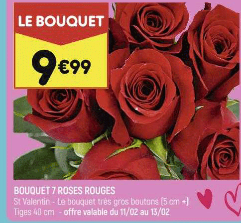 Bouquet 7 Roses Rouges