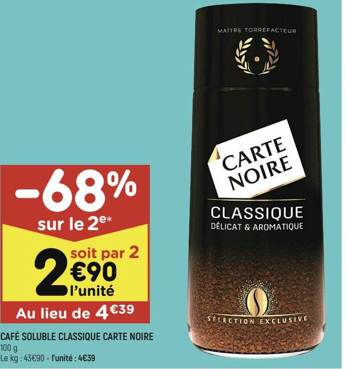Café Soluble Classique Carte Noire