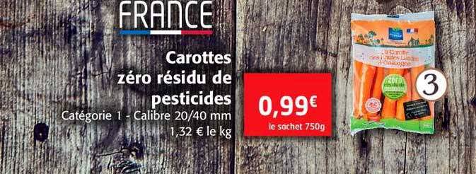 carottes zéro résidu de pesticides