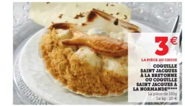 Coquille Saint Jacques à La Bretonne Ou Coquille Saint Jacques à La Normande