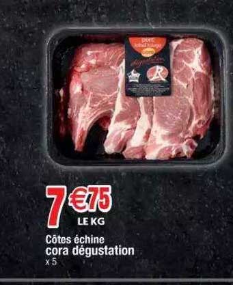 Côtes échine Cora Dégustation