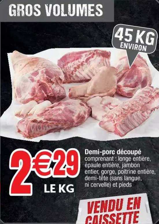 Demi-porc Découpé