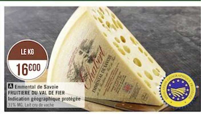 emmental de savoie fruitière du val de fier indication géographique protégée