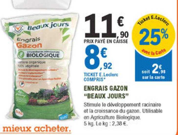 engrais gazon "beaux jours"