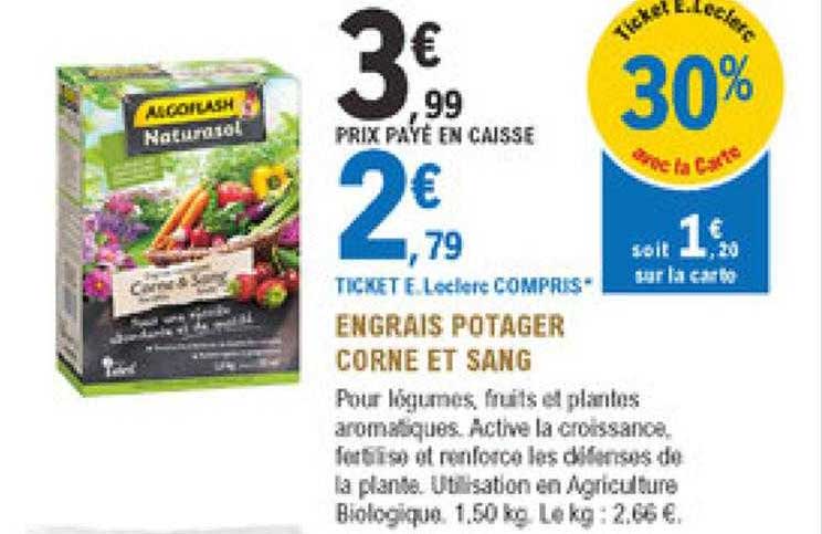engrais potager corne et sang