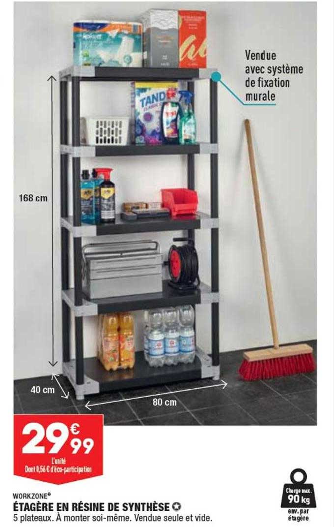 étagère en résine de synthèse workzone