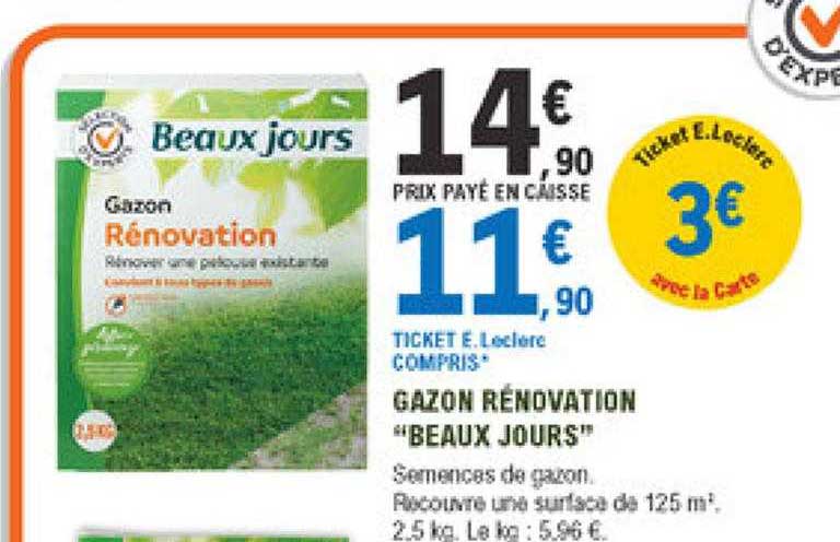 gazon rénovation "beaux jours"