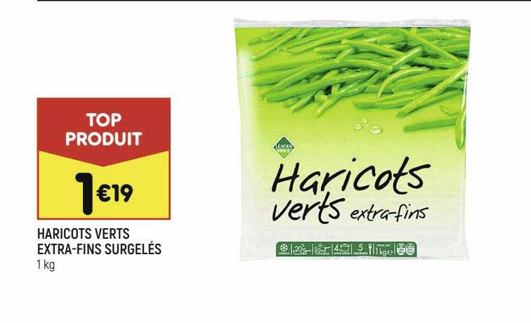 haricots verts extra-fins surgelés