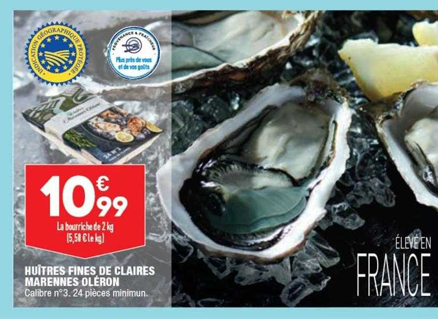 huîtres fines de claires marennes oléron