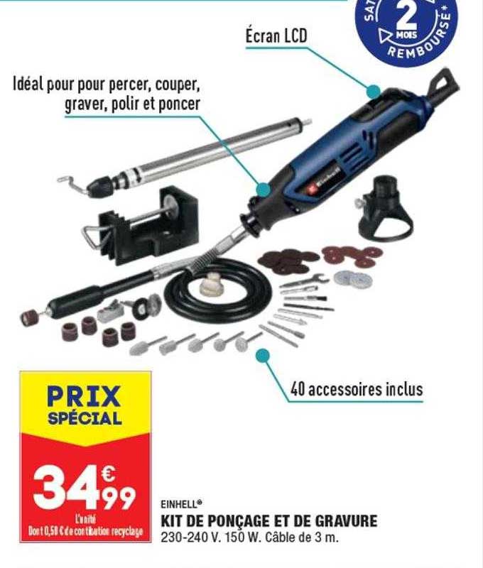 kit de ponçage et de gravure einhell