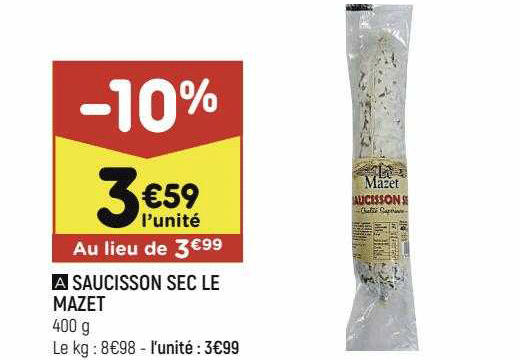 saucisson sec le mazet
