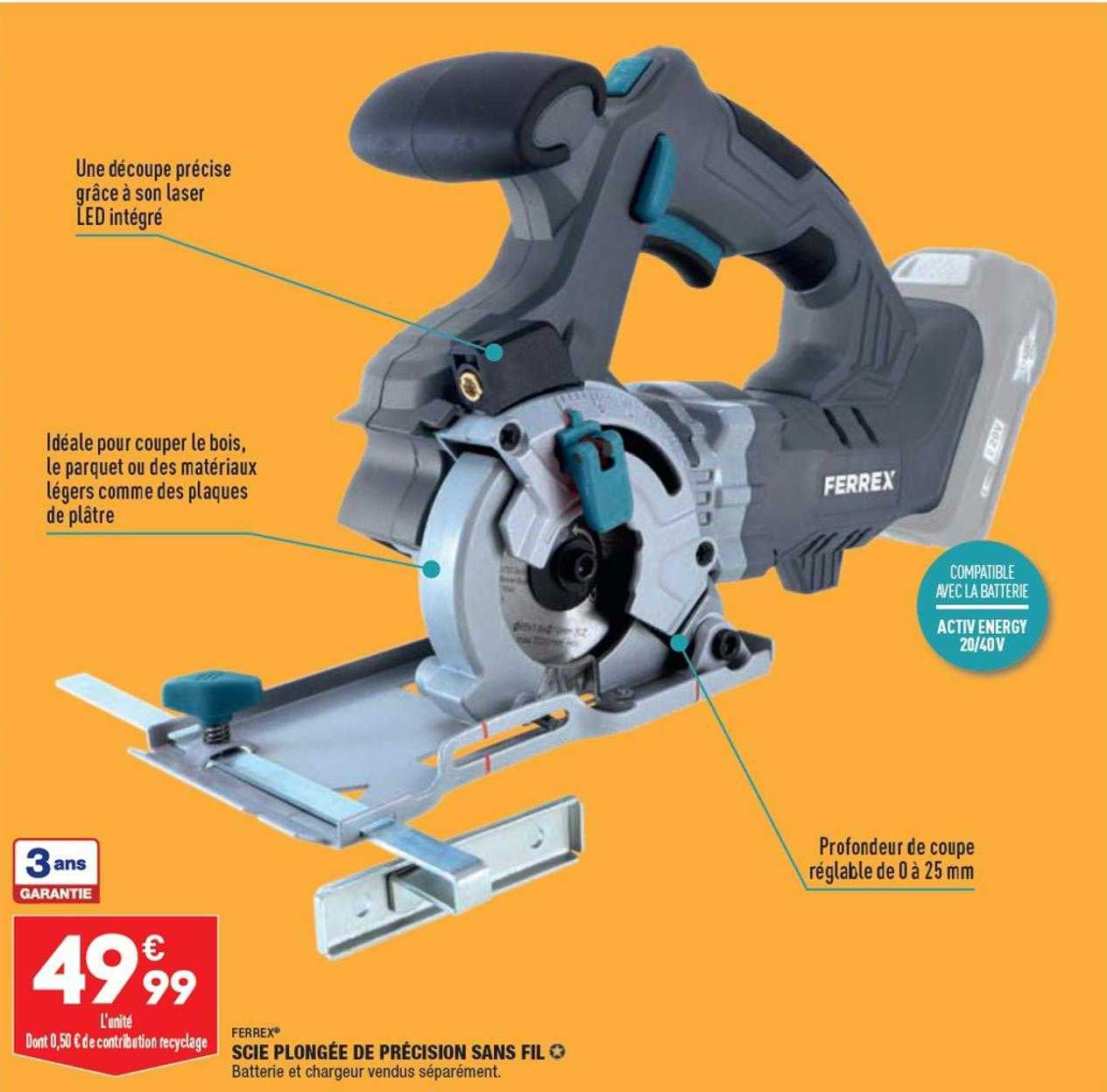 scie plongée de précision sans fil ferrex