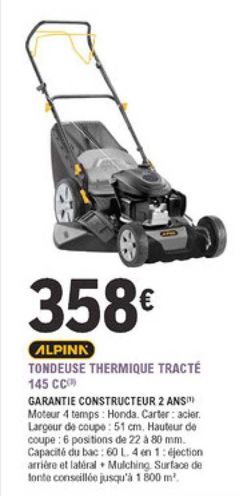 tondeuse thermique tracté alpina