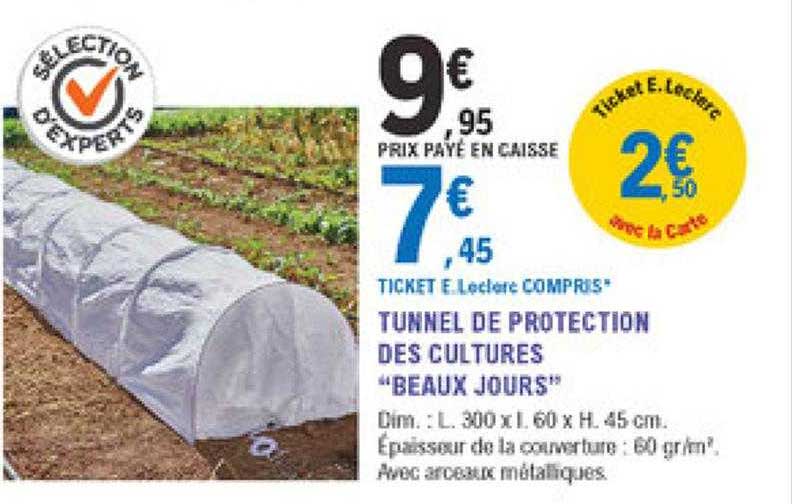 tunnel de protection des cultures "beaux jours"