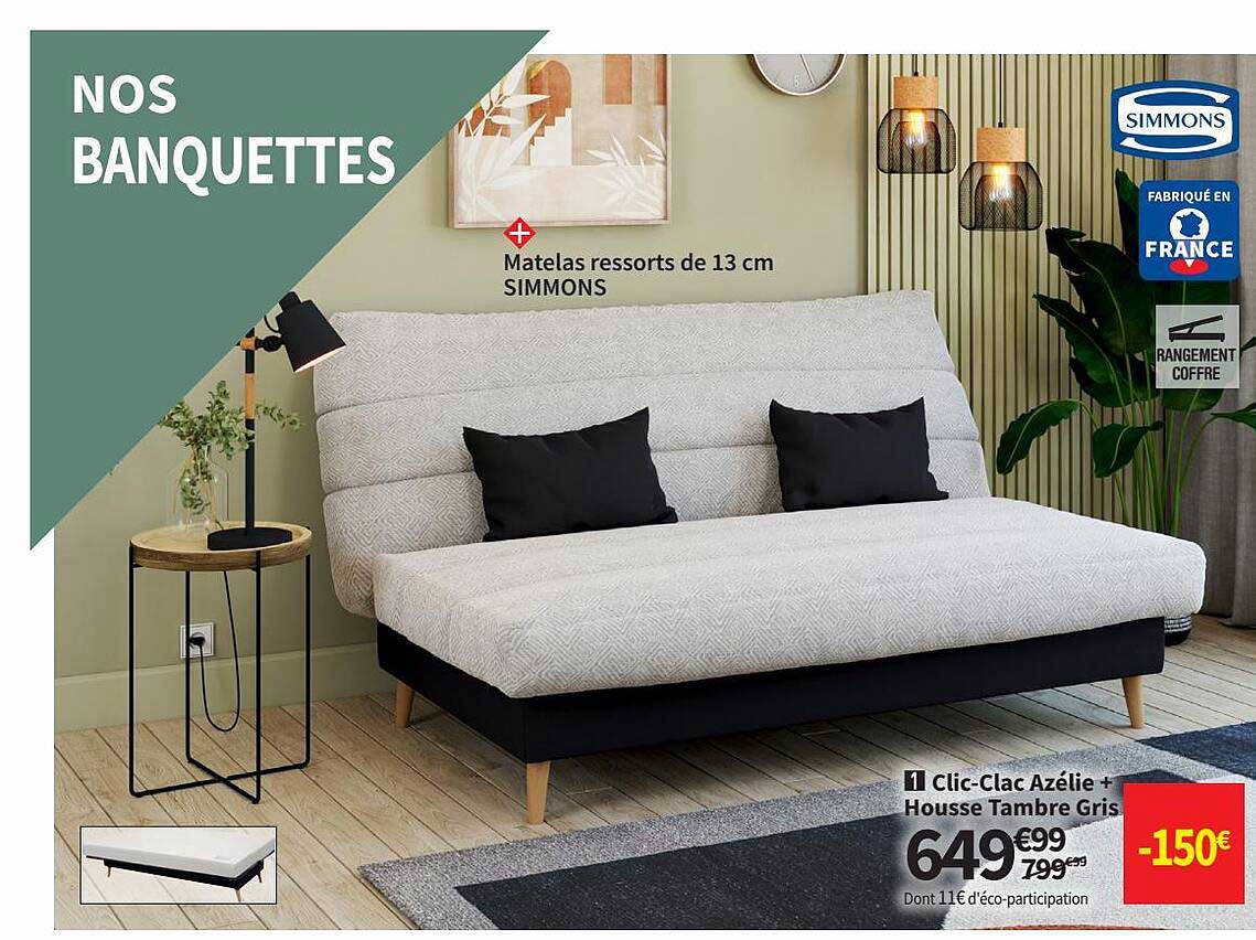 clic-clac azélie + housse tambre gris