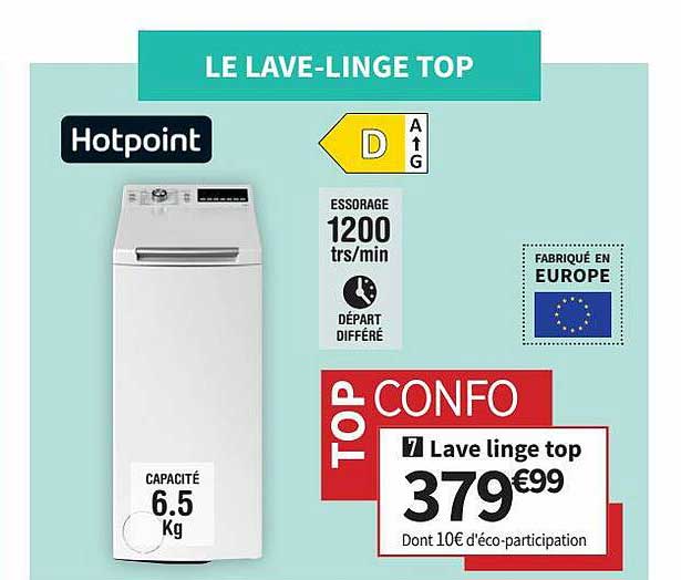 lave linge top hotpoint