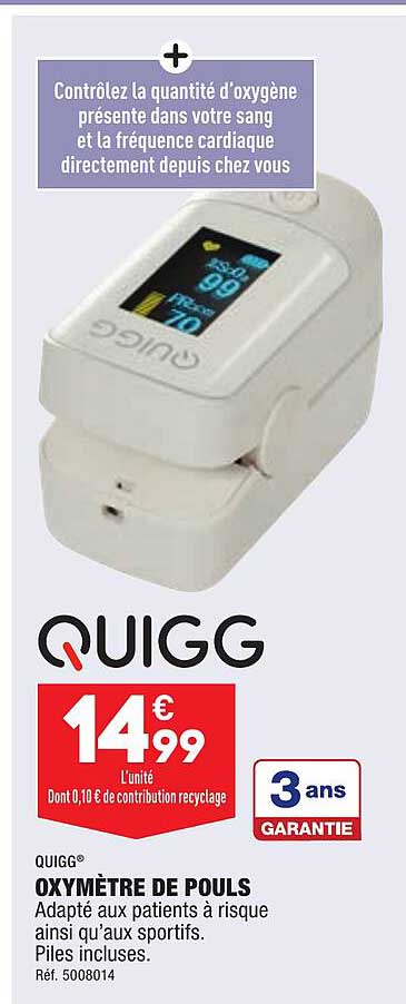 oxymètre de pouls quigg